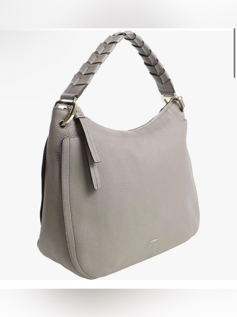 Furla Gray Leather Hobo Bag - Picture 2 of 6